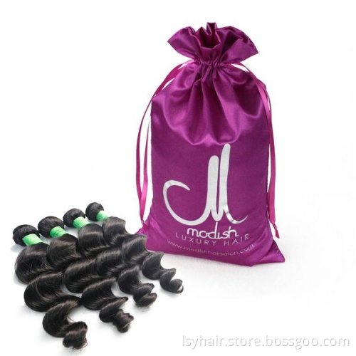 Silk Satin Bags Custom Logo For Hair Extensions Bundles Private Name Hair Extension Packaging  Buy Hair Get Free Private Labels